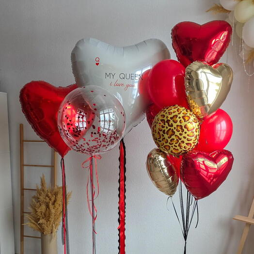 Шары для девушки «QUEEN OF MY HEART BUBBLES»