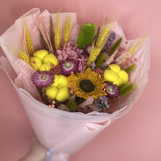 Букет из сухоцветов Яркая Осень 🍂