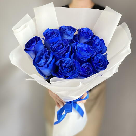 Букет 11 синих роз 💙