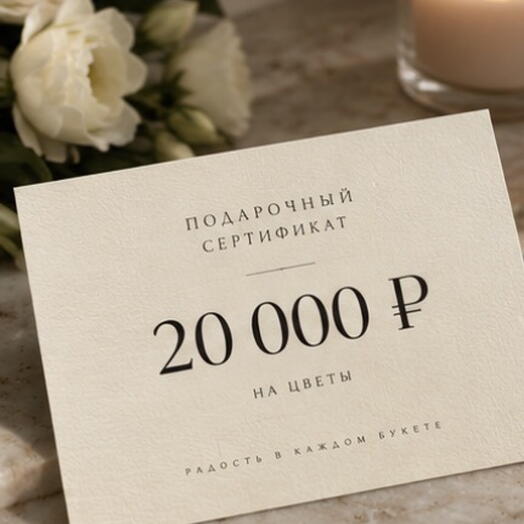 Сертификат на цветы