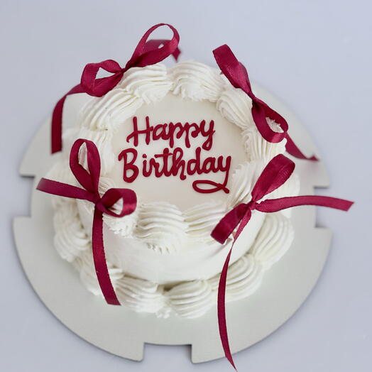 Бенто торт Ламбет с бантиками Happy Birthday