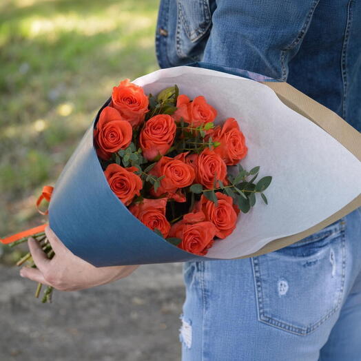 Букет оранжевых роз "Волгоградский проспект"