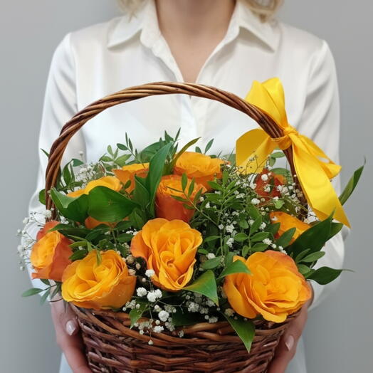 Корзина с цветами Ясное утро