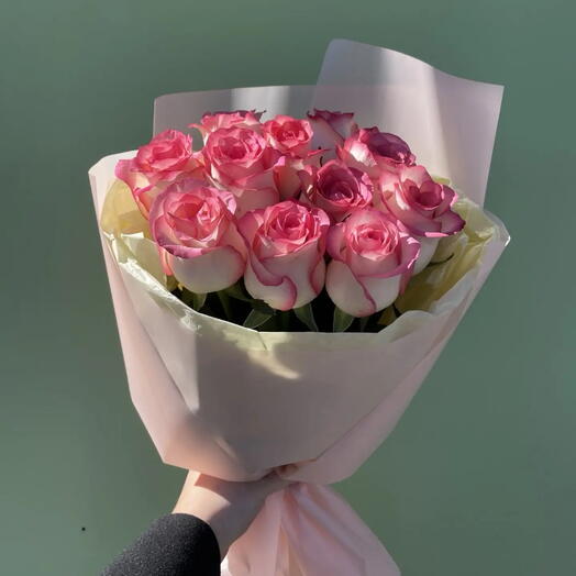 🌸Нежные розы 11 штук в авторской упаковке🌸