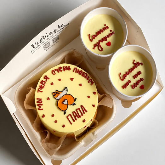 Бенто торт и cake to go (торт в стакане) - на день отца, день рождения папы, мужа