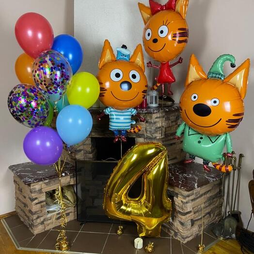 Tres gatos para su Cumpleaños