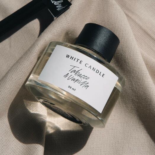 Диффузор  WHITE CANDLE "Tabaco Vanilla" + 5 палочек, 50 мл