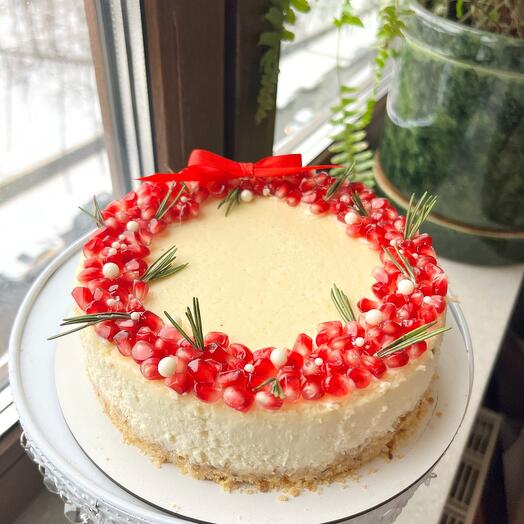 Tarta de queso clásica "corona de Navidad"