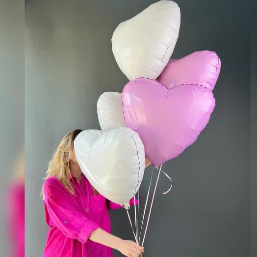💗Воздушные гелиевые шары сердца 5🎀