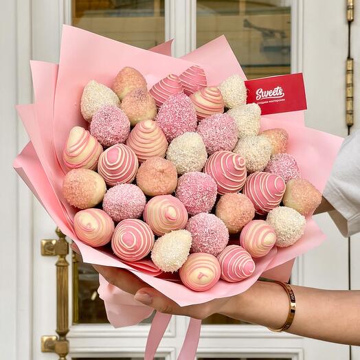 Ramo de fresas en chocolate Spring 35 piezas