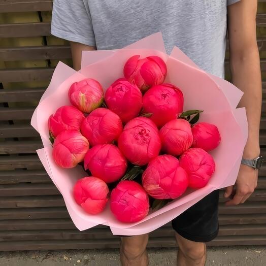 Коралловые пионы 15