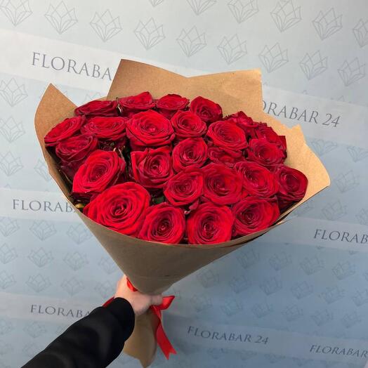 Ramo de 25 rosas rojas