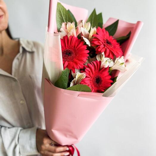 Assol with gerbera and alstroemeria