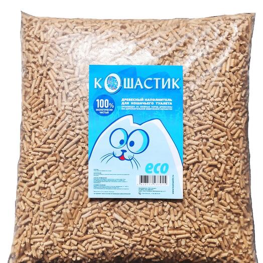 Наполнитель древесный для кошачьего туалета 10 кг, 30л впитывающий для кошек и котят
