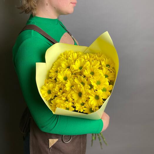 Yellow Chrysanthemums bush 5 pcs