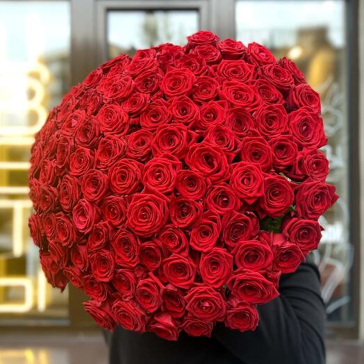 Bouquet of 101 red Roses 70 cm