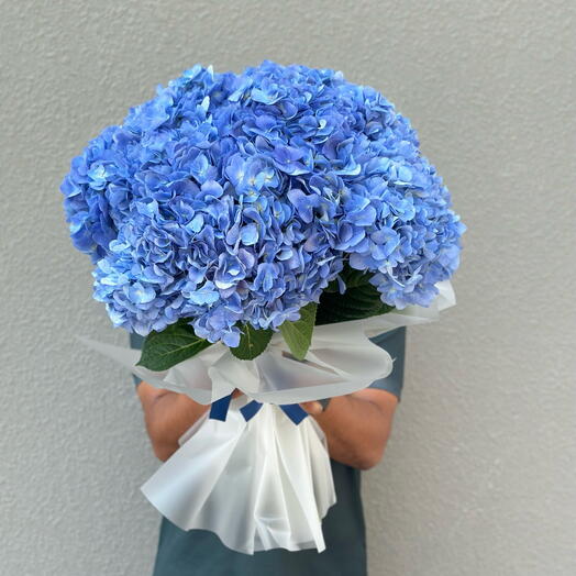 9 Blue Hydrangea Bouquet