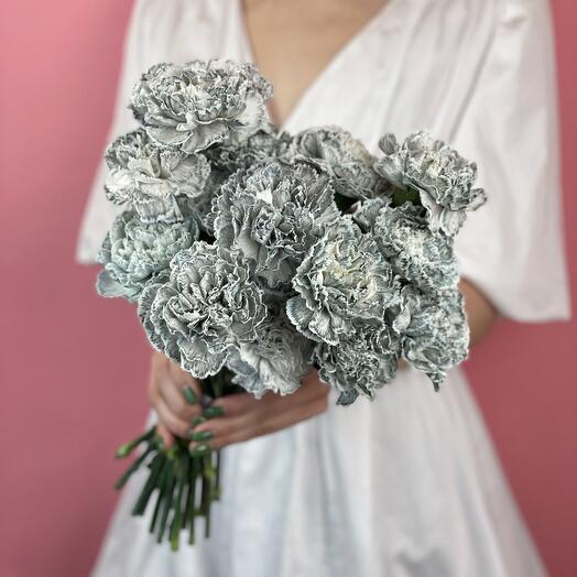 Wedding bouquet of marble dianthuses