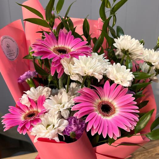 Bouquet with pink Gerberas