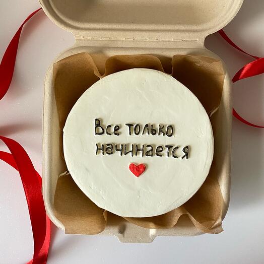 Бенто торт «Все только начинается️» другу, подруге, брату, сестре, коллеге, любимому