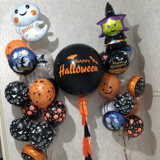 Оформление воздушными шарами праздника Хэллоуин Halloween 25 шт