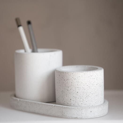 Concrete set for the table