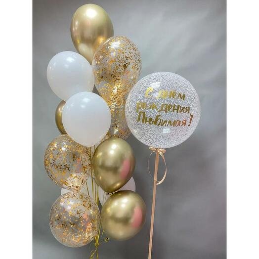 Set of helium 492 balloons - happy birthday ( aerodesign )