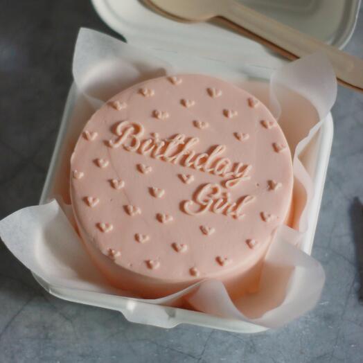 Pastel de Bento rosa "Birthday girl"