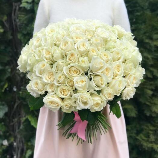 Bouquet of 101 White Roses