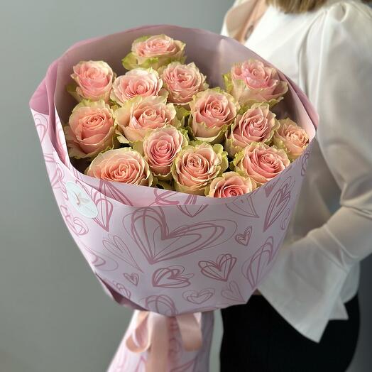 Монобукет из 15 роз