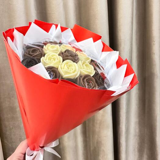 Букет из шоколадных мини роз