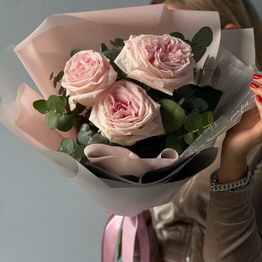 Букет-комплимент с розами Pink O hara