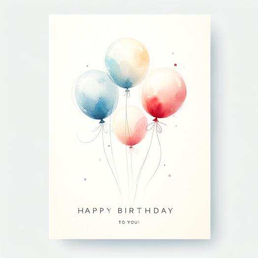 Postcard «balloons»