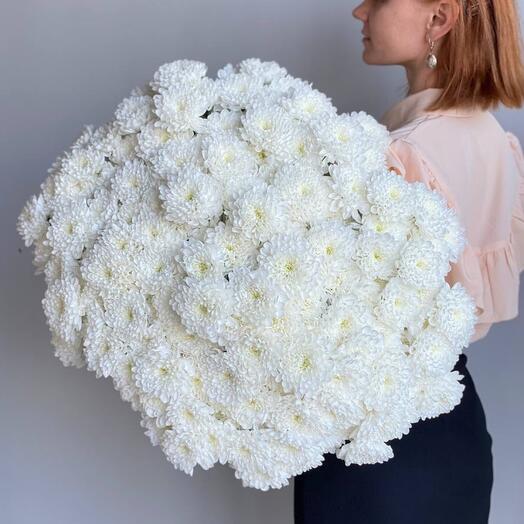 Букет из 35 кустовых хризантем