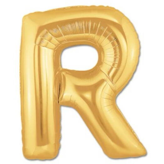 Letter R Golden Foil Balloon - 5287