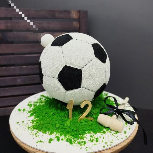 Bomba de pastel en forma de balón de fútbol