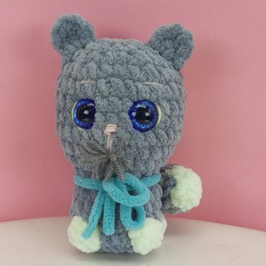 Кошка малютка плюшевая