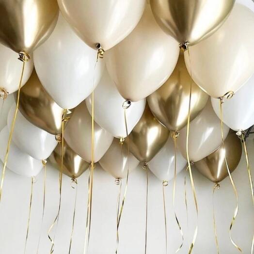 Шары с гелием под потолок 15 шт