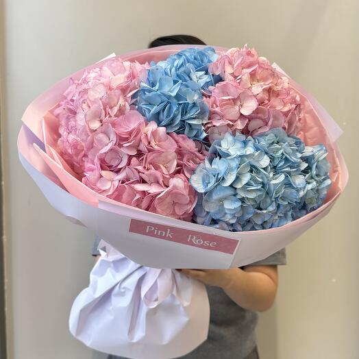 Bouquet of 5 lush hydrangeas