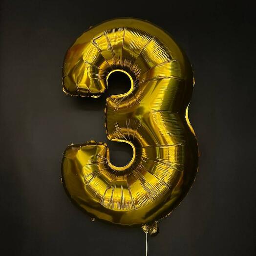 Фольгированный шар Цифра 3