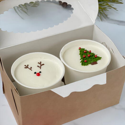 Торт в стакане Cake to go, новогодняя ёлка