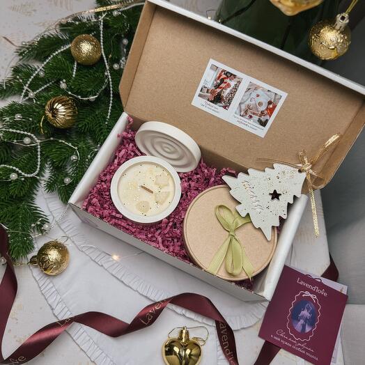 Арт(36) подарочный набор «новый год» ( свеча, мелтсы) Рождество