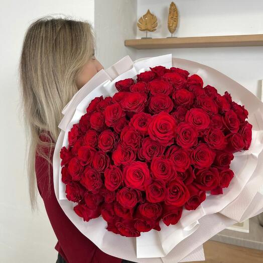 Букет из 51 красной розы