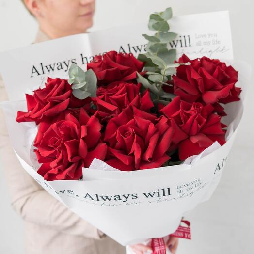 Бархатные французские розы 🌹 с эвкалиптом