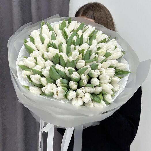 Белоснежные тюльпаны