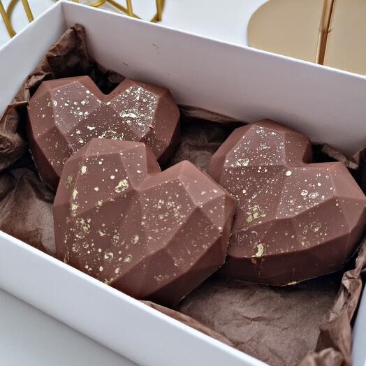 Дубайский шоколад  -набор 3 сердца