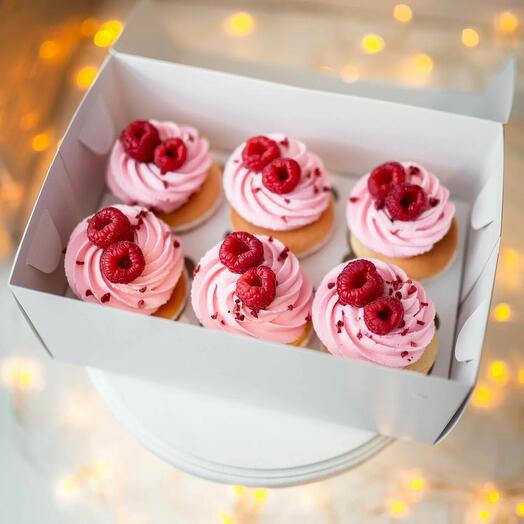 Ванильные капкейки🧁(наборе 6шт)