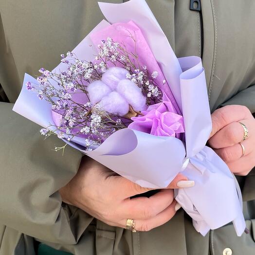 Букет комплимент с хлопком
