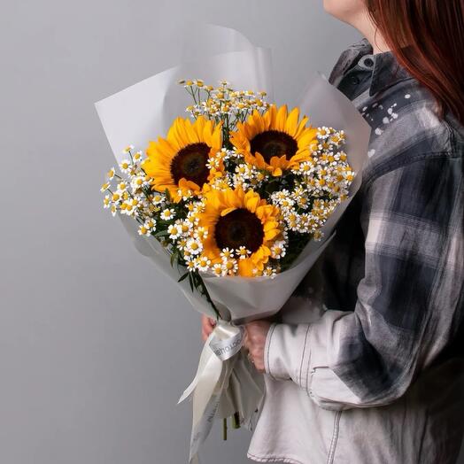 Sunflower and chamomile duobucket