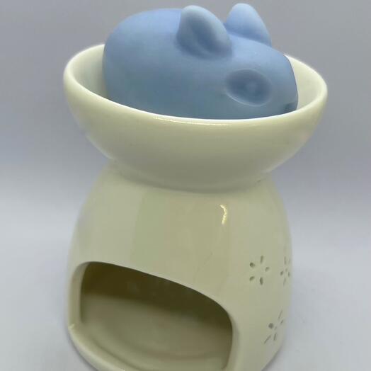 Мелтсы в виде пасхального кролика, waxmelts, аромавоск синий